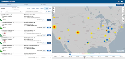 The solution adds a map-based order entry experience to the Trimble TMW.Suite and Trimble Innovative IES truckload carrier Transportation Management Software (TMS) solutions.