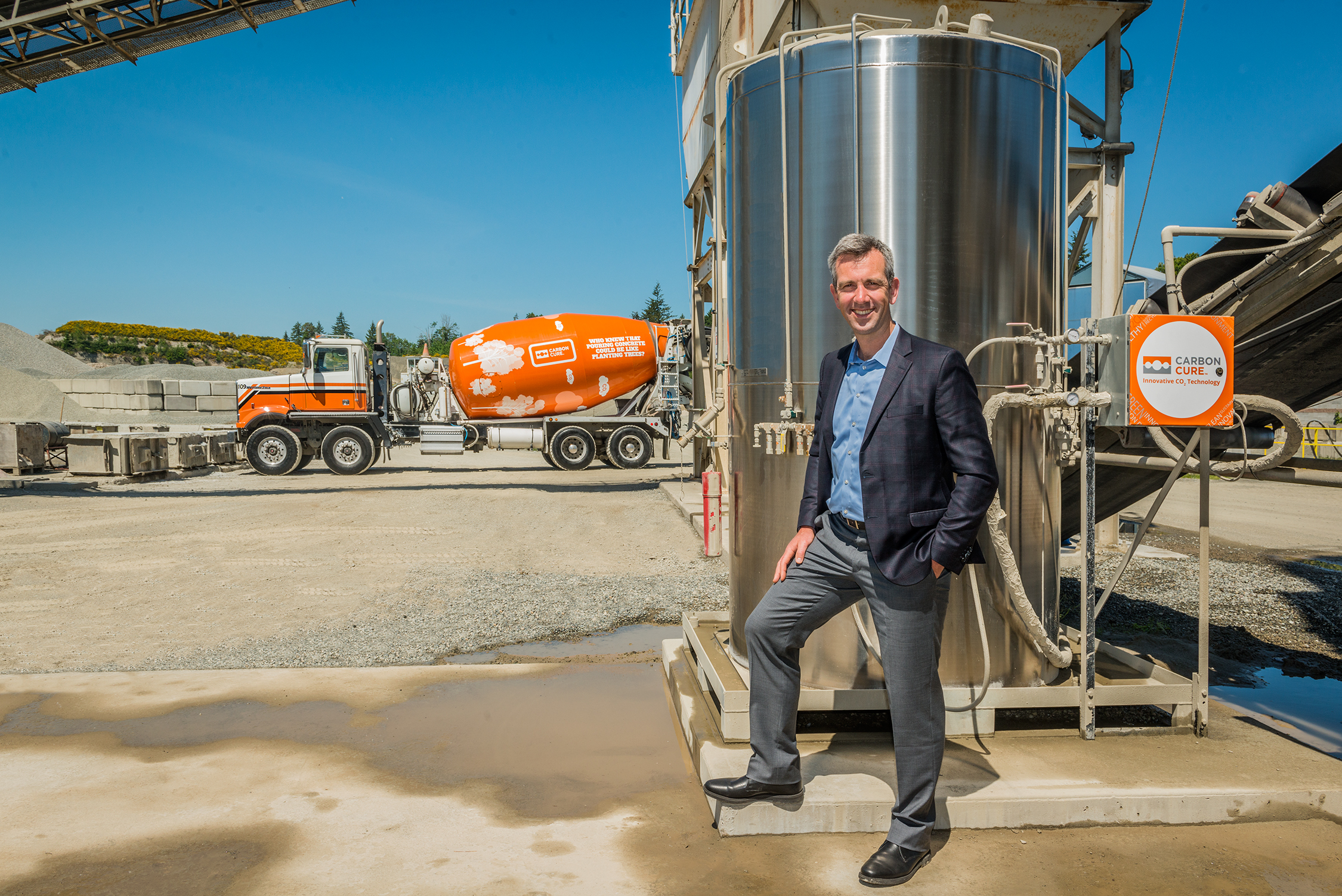 CarbonCure Chair & CEO Robert Niven with a CarbonCure system.