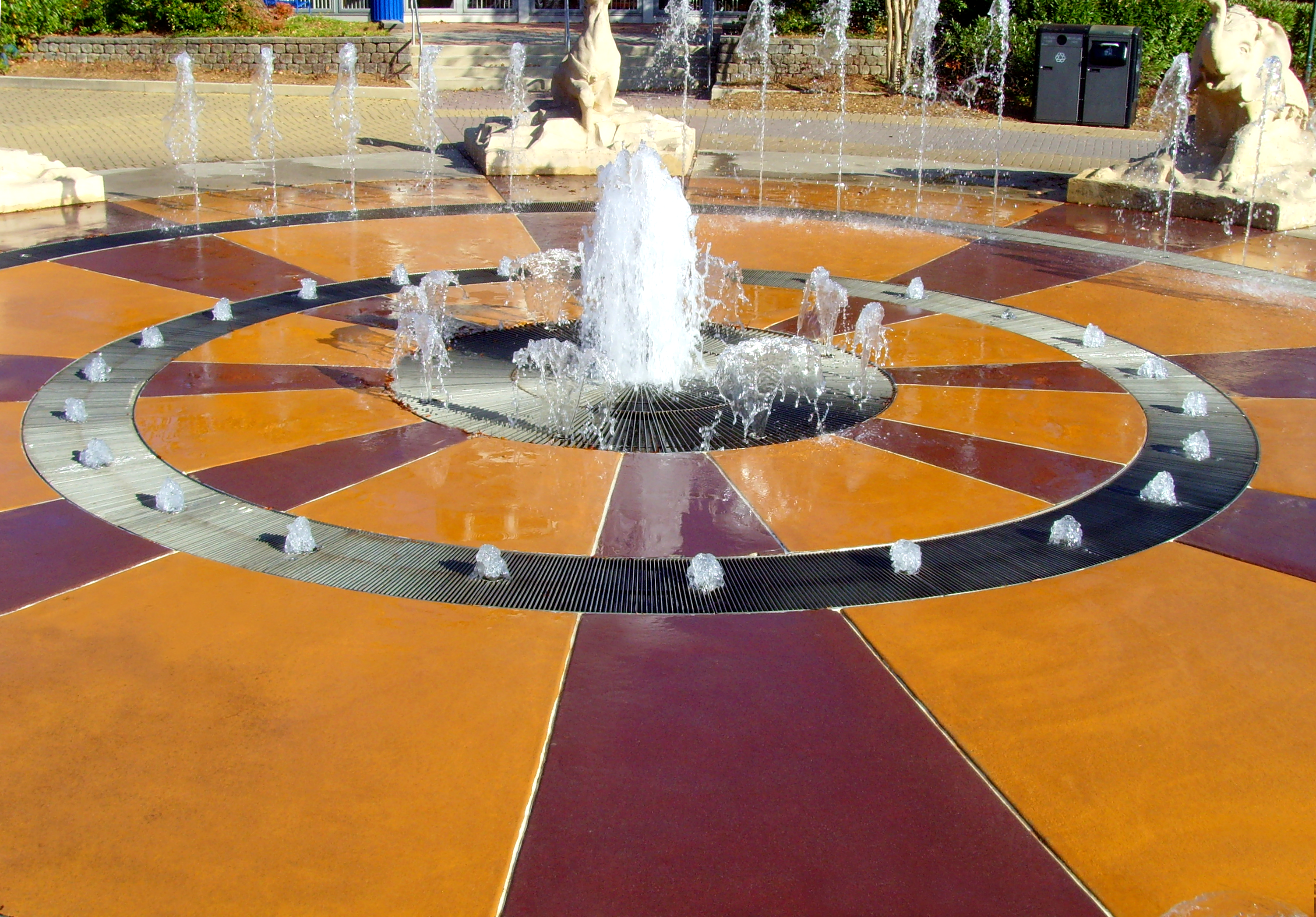 Colored Concrete Fountain
