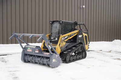 These models feature a rotor with built-in depth gauges, which function similarly to raker teeth on chain saws to prevent the attachments from engaging too much material at one time.