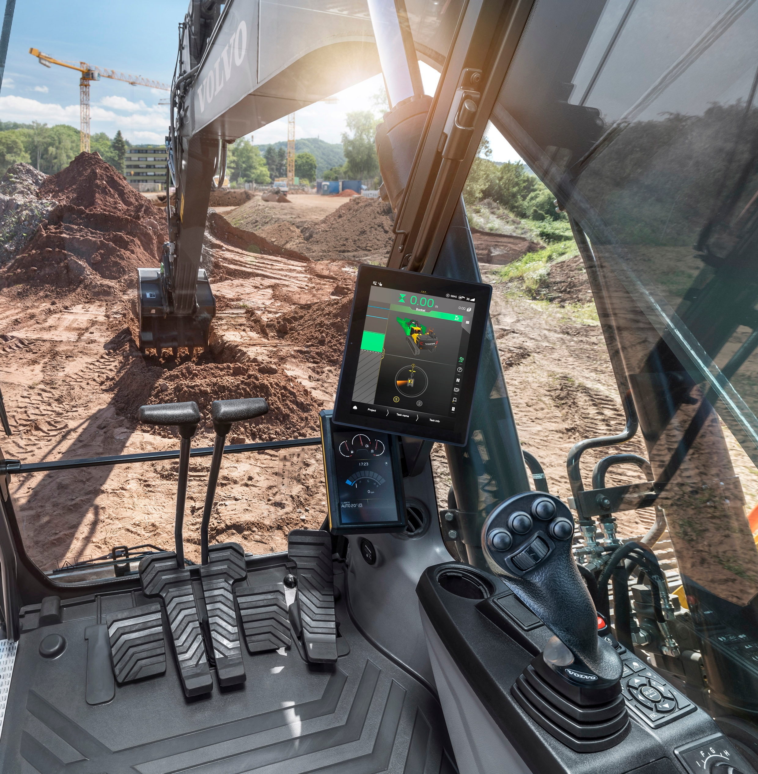 Volvo’s Active Control has the ability to automate boom and bucket movements.