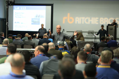 The CIM annual auction is held at the World of Concrete tradeshow.