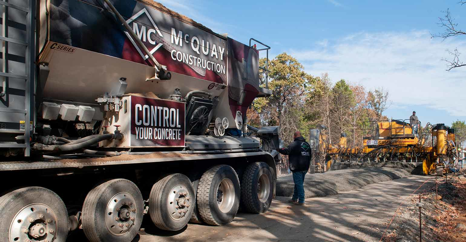 McQuay started with one volumetric truck in April 2020 with no plans to expand into outside concrete sales and delivery.
