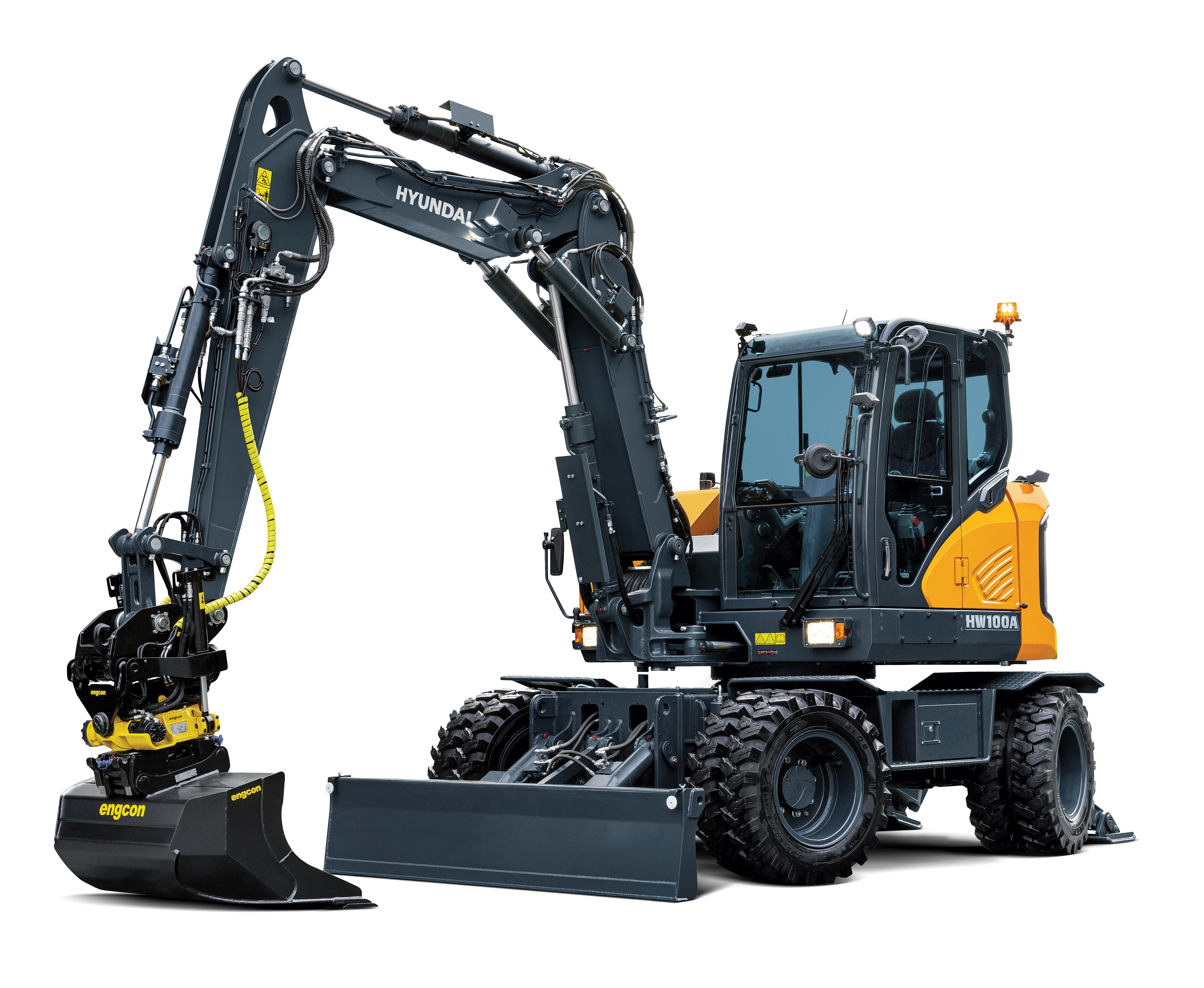 Hyundai Hw100 A Wheeled Excavator Knockout