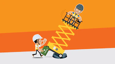 'Stop Overturns - Safety Starts on the Ground' focuses on the serious and often fatal consequences of mobile elevating work platform overturns.