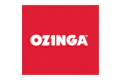 Ozinga corporate logo in white letters on red background