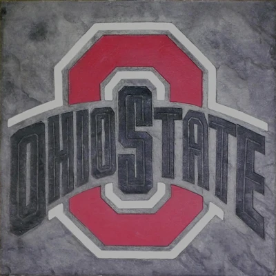 Ohio State University official logo with block 'O' in red and gray