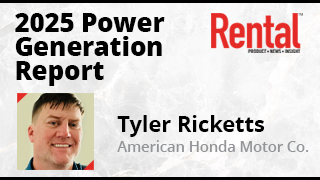 2025 Power Generation Report business ID badge for Tyler Ricketts from American Honda Motor Co.