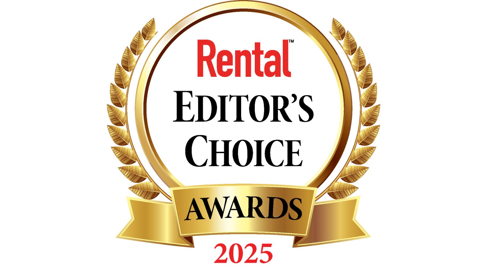 Rental Editor's Choice Awards 2025 gold seal with laurel wreath