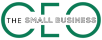 The Small Business CEO logo in green and white typography