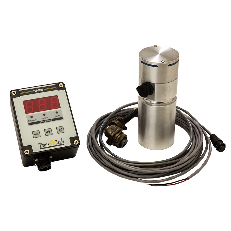 Digital display control unit and metallic sensor probe with connecting cable