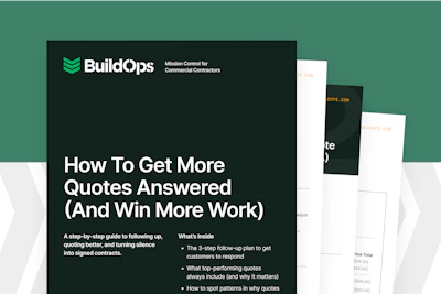 BuildOps guide on winning more construction project quotes