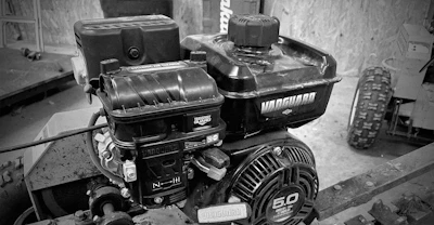 Vanguard 5.0 horsepower industrial engine with black and metallic components