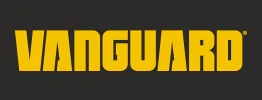 Vanguard logo in bold yellow letters on dark background