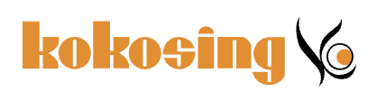 Kokosing corporate logo in orange and black