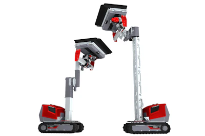 Robotic crawler with telescoping mast and dual camera/sensor platforms