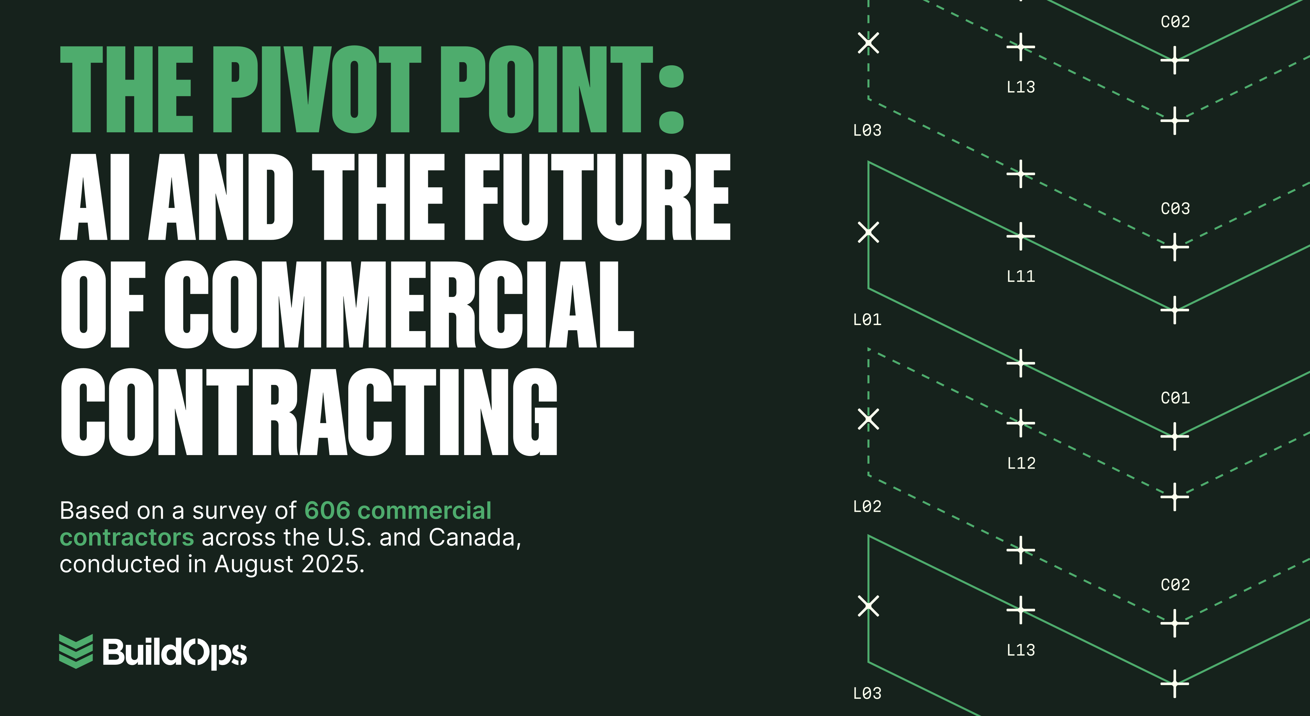 BuildOps report cover: AI and Commercial Contracting future insights