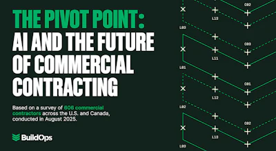 BuildOps report cover: AI and Commercial Contracting future insights