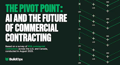BuildOps report cover: AI and Commercial Contracting future insights