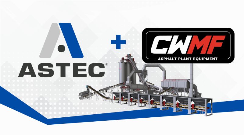 Astec and CWMF industrial asphalt plant equipment with conveyor system