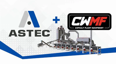 Astec and CWMF industrial asphalt plant equipment with conveyor system