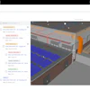 Prodcore asset management interface displaying 3D warehouse with HVAC systems and equipment list