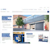 DENIOS industrial storage and battery testing solutions website homepage with product showcase