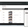Gate monitoring dashboard displayed on desktop and mobile devices showing surveillance camera feeds and system status