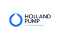 Holland Pump logo featuring blue water droplet symbol with company name and Workdry Group affiliation