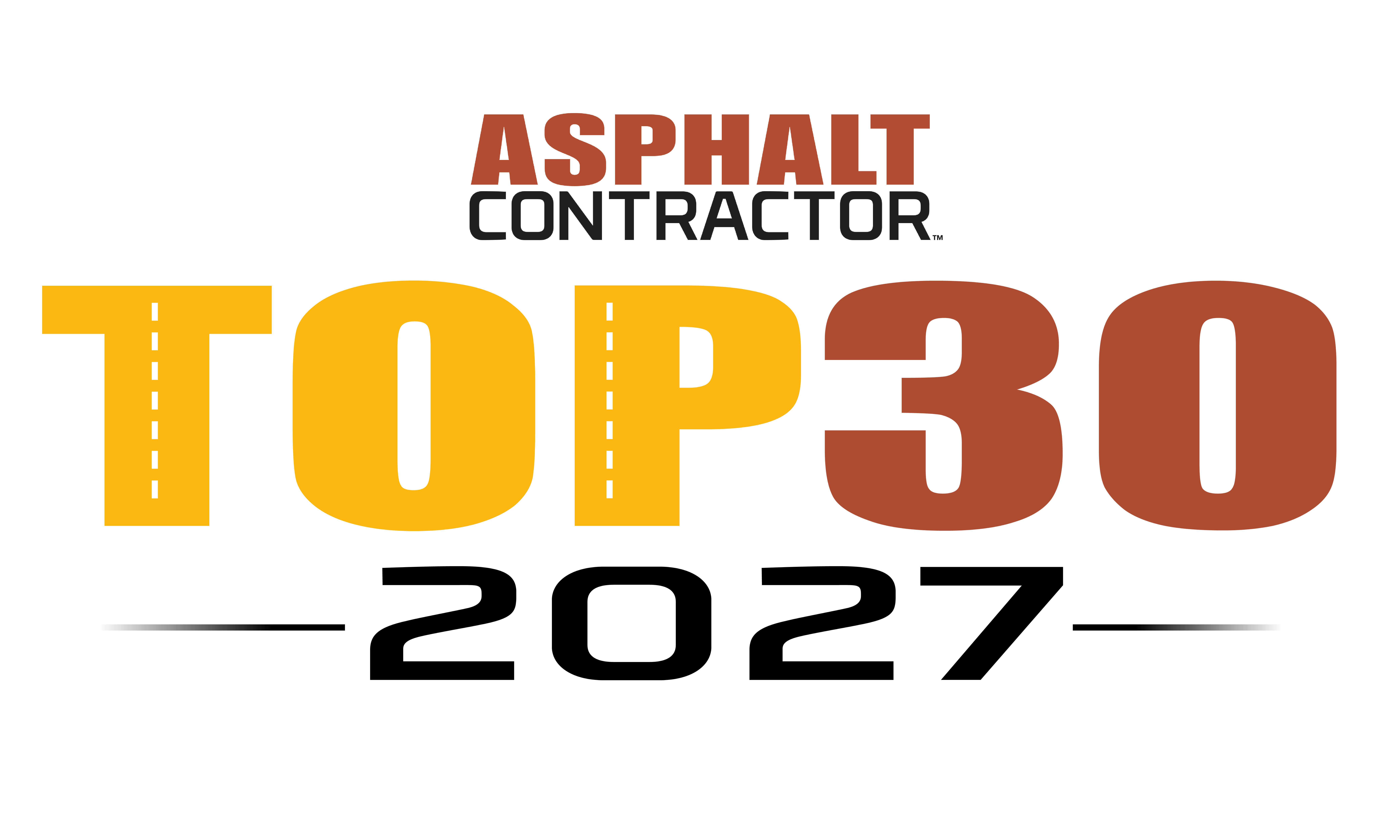 Asphalt Contractor Top 30 2027 award badge logo