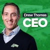 Drew Thomas, CEO, professional headshot with green background and industrial facility