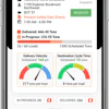 Altrux mobile app dashboard showing load scheduling metrics, task status, and performance charts on smartphone screen