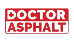 Doctor Asphalt red and white logo with medical cross symbol