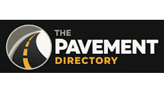 The Pavement Directory logo featuring a circular road icon with yellow lane markings and white text